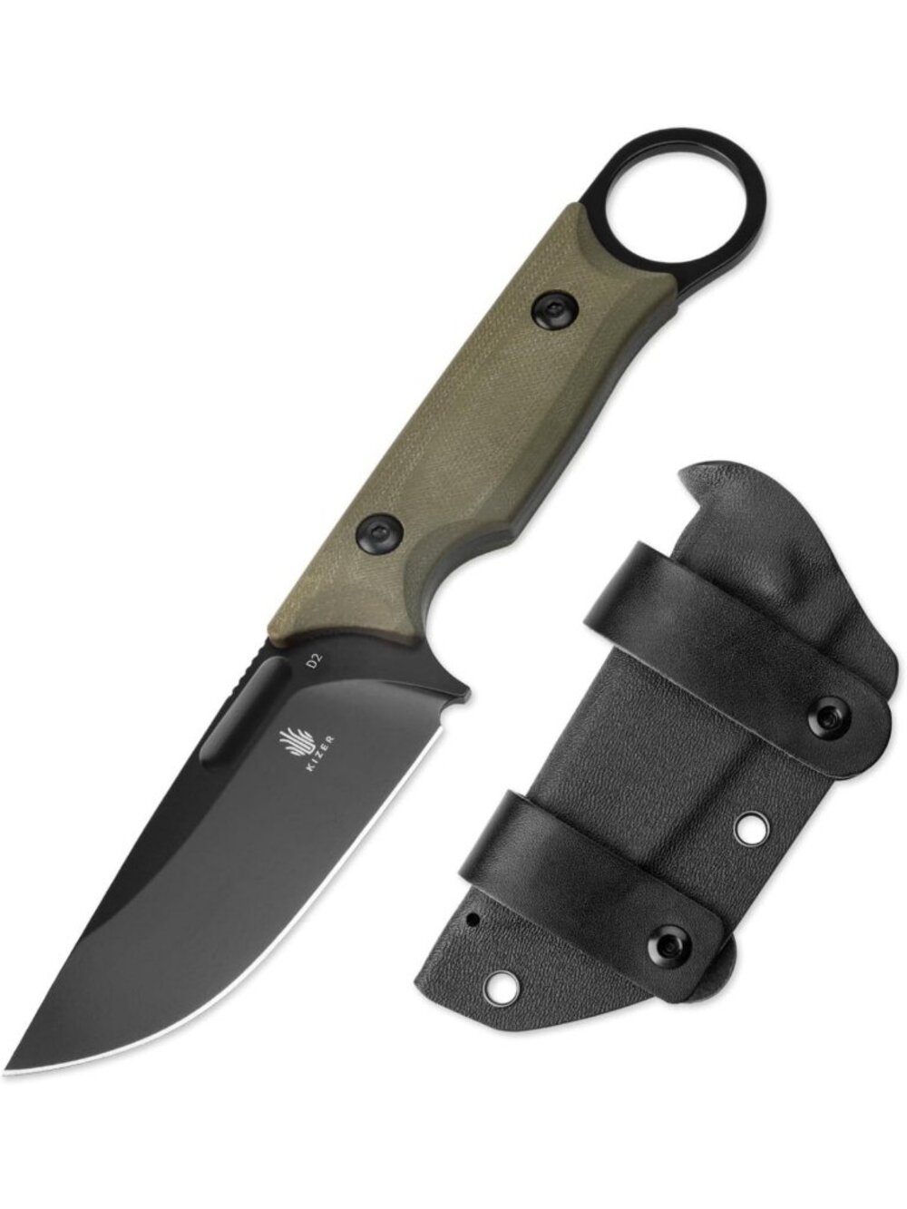 3.36” D2 Steel Fixed Blade Hunting Knife - Durable, Sharp Edge, Outdoor Gear